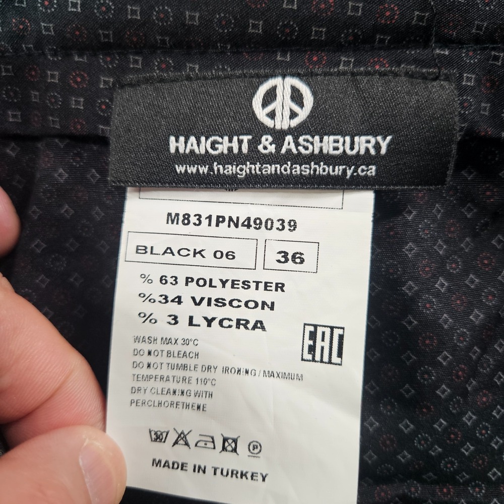 $140 NEW Haight & Ashbury Dress Pants Men 36‎ x 32 Flat Front Gray - Picture 4 of 11